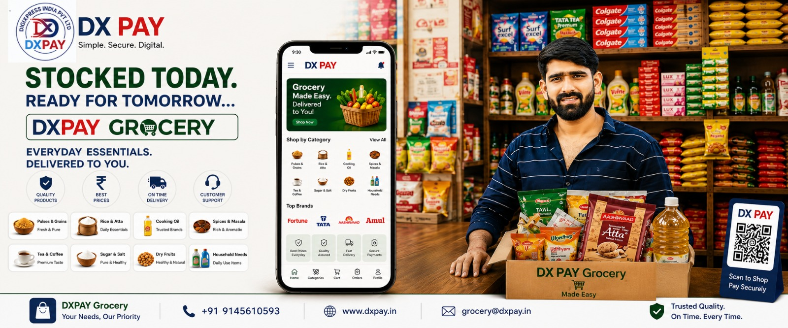 DXPAY Grocery — everyday essentials, delivered to your kirana store